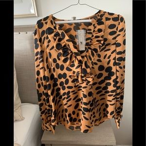 BRAND NWT J CREW WOMEN’S SPOTTED TOP M